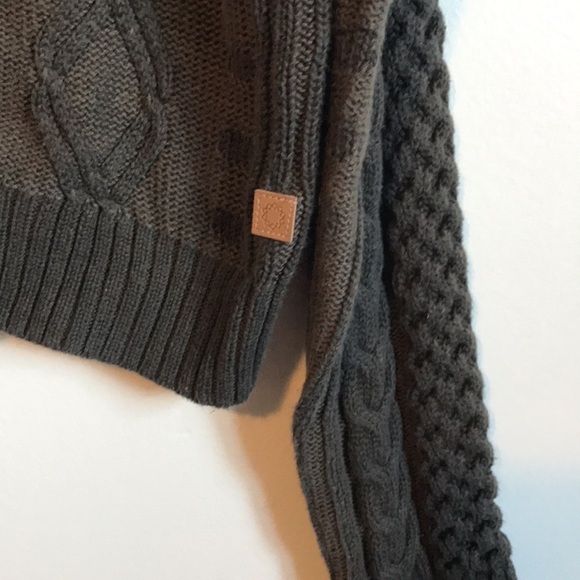 NUMPH Urban Outfitters Hannah Plaited Sweater dark green slightly cropped Small - Picture 6 of 13